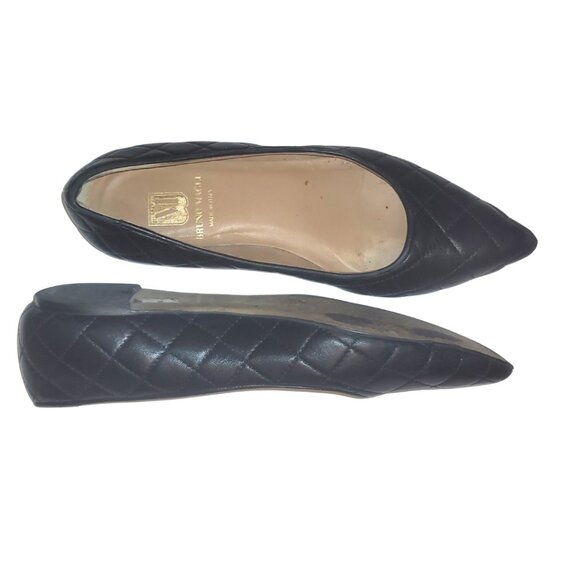 Bruno Magli Black Quilted Leather Flats. Sze 8 (IT 38) - Picture 2 of 8